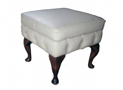 Chesterfield Ottoman Side Stool Ottoman Couch Leather Fabric Textile Seat New