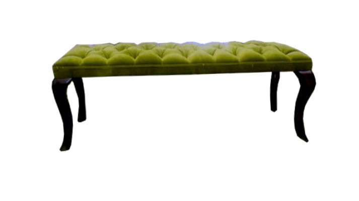Chesterfield footstool side table ottoman couch leather fabric textile side table