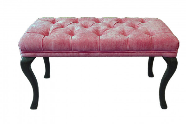 Chesterfield Hocker Side Stool Ottoman Couch Leather Fabric TORBAY II New