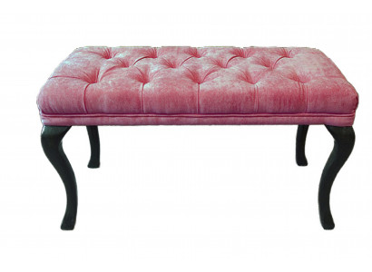 Chesterfield Hocker Side Stool Ottoman Couch Leather Fabric TORBAY II New