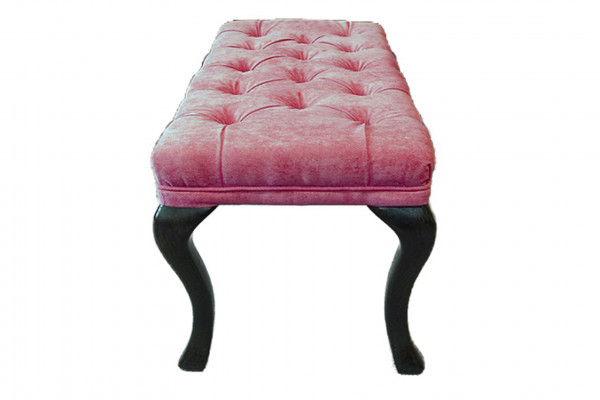 Chesterfield Hocker Side Stool Ottoman Couch Leather Fabric TORBAY II New
