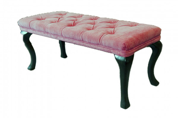 Chesterfield Hocker Side Stool Ottoman Couch Leather Fabric TORBAY II New