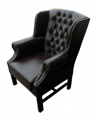 Chesterfield armchair wingback armchair TV chair couch relax leather sofa seat C.15