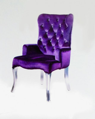Designer armchair velvet sofa lounge club sofa with crystal stones chair chairs new