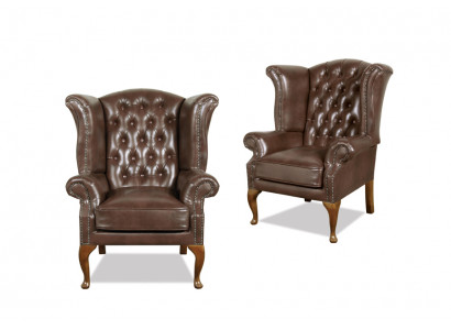 Chesterfield Wingback Chair Queen Chair Antique Look Couch Upholstery TV New Furniture