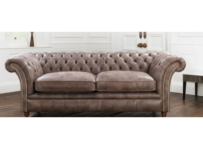 Chesterfield Sofa Couch Upholstered Set 3 Seater Seat Leather Textile 161013-24