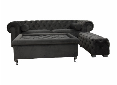 Chesterfield Sofa 3 SEATER Upholstered Designer Couches Sofa Set SL Sofa 19