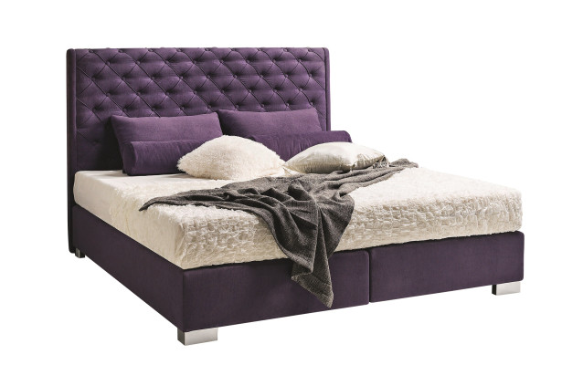 Design upholstered bed beds leather double hotel marriage bedroom box spring box new