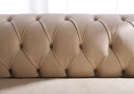 Upholstered Sofa Set Couch Sofa Classic Chesterfield 3-Seater Sofas Washington