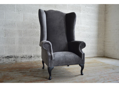 Wingback armchair armchair TV design upholstery sofa couch Chesterfield textile new 350