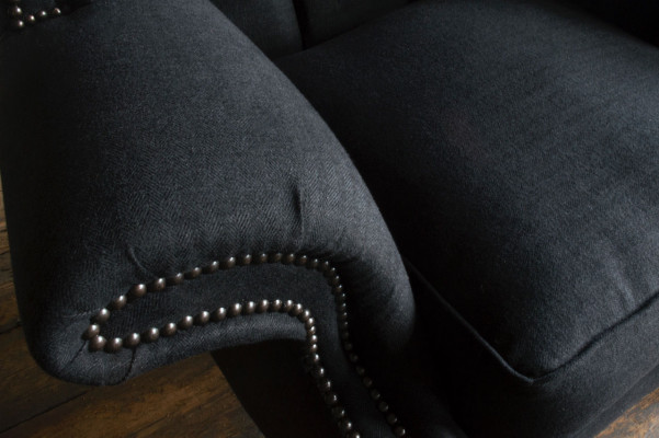 Wingback armchair armchair TV design upholstered sofa couch Chesterfield fabric new 353