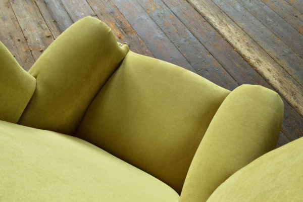 Wingback armchair armchair TV design upholstery sofa couch Chesterfield textile new 354