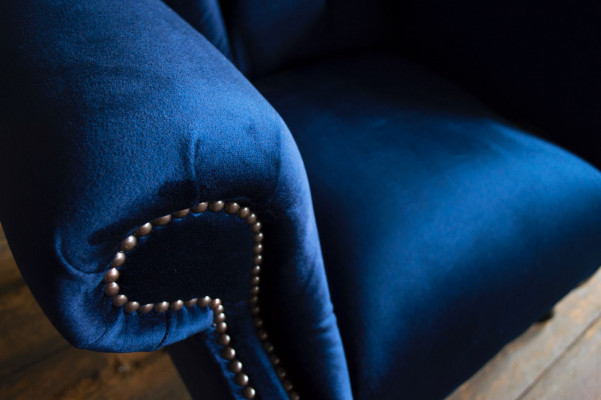 Wingback armchair armchair television design upholstery sofa couch Chesterfield textile new 355