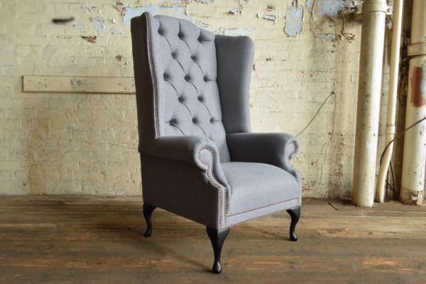 Wingback armchair armchair television design upholstery sofa couch Chesterfield fabric new 364