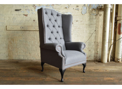 Wingback armchair armchair television design upholstery sofa couch Chesterfield fabric new 364