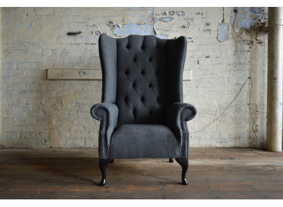 Wingback armchair, armchair, television design, upholstered sofa, chesterfield couch, textile, new 344