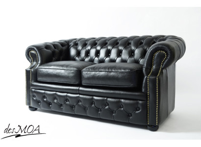 Sofa Couch Chesterfield Upholstered Sofas 2 Seater Leather Textile Lounge Club #289