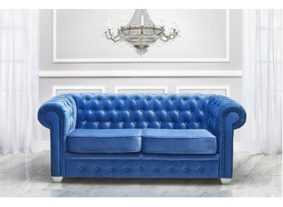Chesterfield Design Luxury Upholstered Sofa Couch Upholstery Leather Textile New #H3
