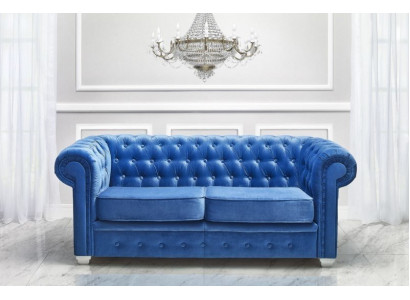 Chesterfield Design Luxury Upholstered Sofa Couch Upholstery Leather Textile New #H3