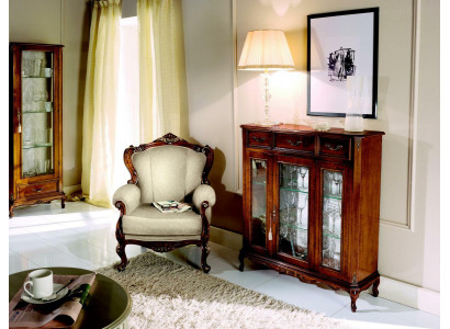 Furniture Style Baroque Wood Dresser Cabinet Display Cabinet Furniture Luxury Armchair