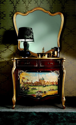 Italian chest sideboard hand-painted cabinet luxury sideboard Italian wood