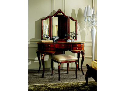 Luxury 3-piece Set Dressing Table Stool Mirror Bedroom Italian Furniture New