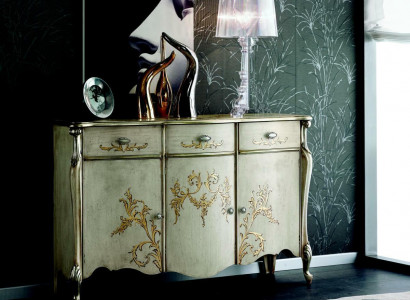 Design furniture, style Baroque, dresser, sideboard, luxury sideboard, wood, Italy