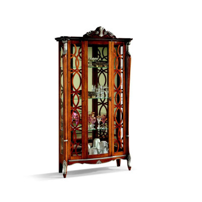 Italian furniture, luxury design, wood, classic baroque, shelf, glass cabinet, showcases