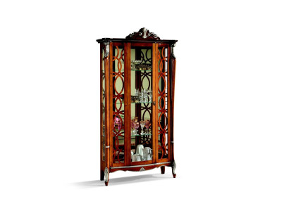 Italian furniture, luxury design, wood, classic baroque, shelf, glass cabinet, showcases