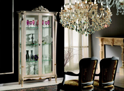 Design Furniture Wood Classic Baroque Luxury Display Cabinet Shelf Italian Furniture New