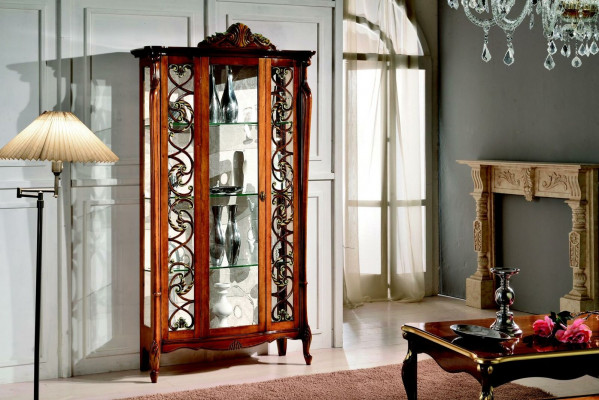 Classic display cabinet design cabinets shelves glass cabinet Italian furniture new