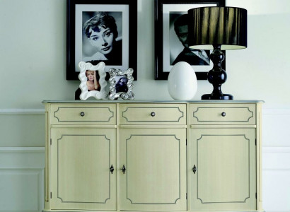 Design furniture style classic chest of drawers white sideboard wood Italian