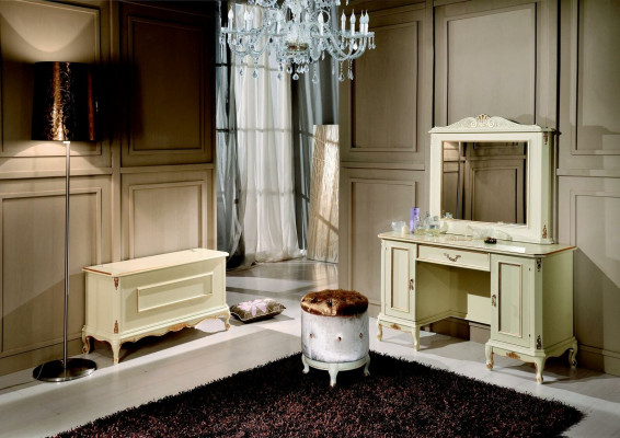 Dressing table Italian style furniture sideboard bedroom baroque rococo stool new