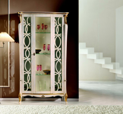 Classic furniture wood design showcase style shelf cabinet cabinets Italian furniture new