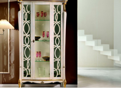 Classic furniture wood design showcase style shelf cabinet cabinets Italian furniture new