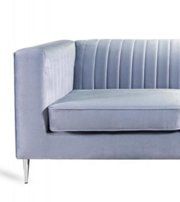 Sofa 2-seater gray elegant modern luxury design wood furniture upholstery fabric new