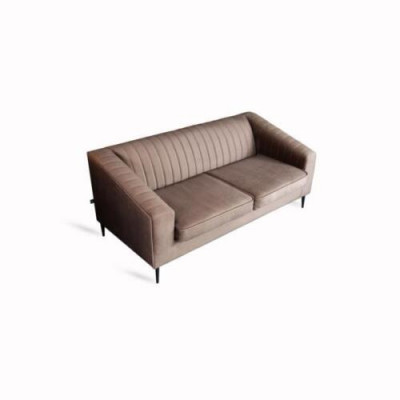 Sofa 2 Seater Brown Sofas Seat Living Room Modern Design Upholstery Fabric Elegant