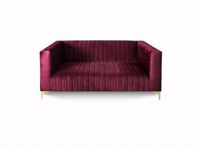 Stylish ultra-comfortable 2-seater sofa in purple becomes a bright accent in your interior.