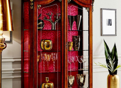 Showcase wooden cabinet glass cabinets Italian furniture sideboard shelf baroque