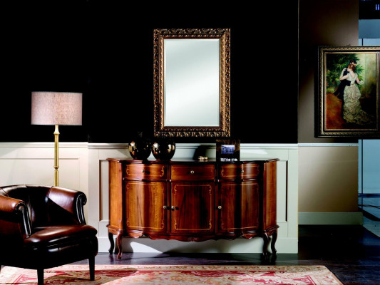 Elegant wooden luxury Italian furniture 2-piece set furniture style baroque chest of drawers
