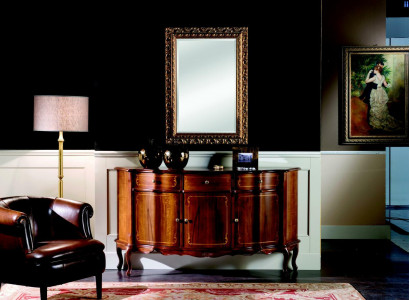 Elegant wooden luxury Italian furniture 2-piece set furniture style baroque chest of drawers