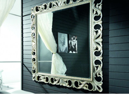 Mirror Wooden Frame Wall Mirror Classic Designer Mirror 192x112 Wood XXL Large