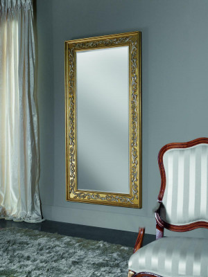 Mirror Wall Mirror Baroque Rococo Hallway Living Room Bathroom Wood Glass Design SP 6420