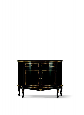 Luxury Italian Wood Furniture Black Sideboard Luxury Buffet Cabinet