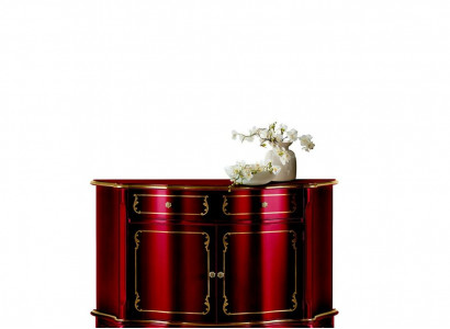 Luxury Italian Wooden Furniture Chest Red Buffet Cabinet Living Room