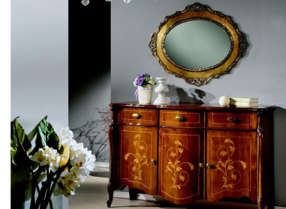 Design furniture style baroque dresser cabinet brown design luxury wood