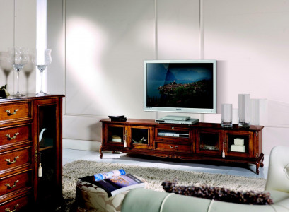 Luxury sideboard TV cabinet RTV design Italian furniture living room wood baroque style