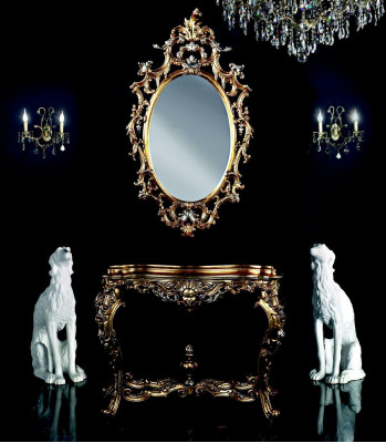 Modern Large Luxury Mirror Wall Mirror Real Wood Frame Hanging Mirror Luxury Furniture