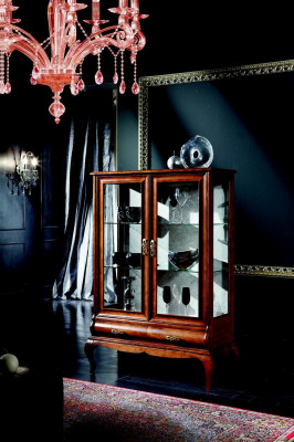 Classic furniture wood brown display cabinet chic display cabinet Italian furniture