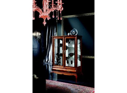 Classic furniture wood brown display cabinet chic display cabinet Italian furniture